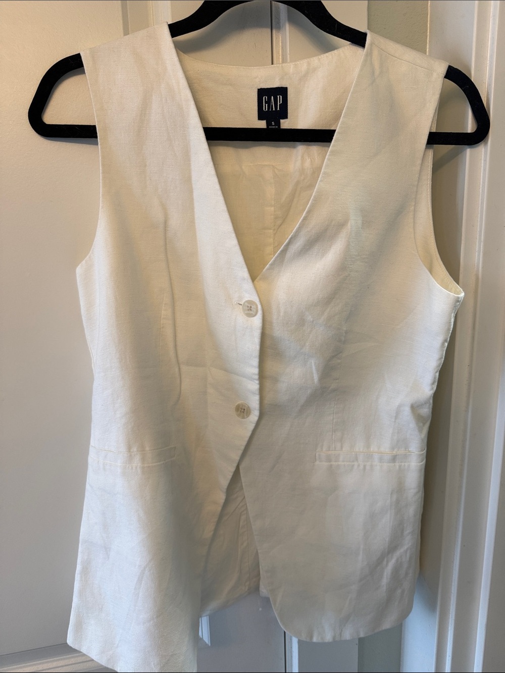100% linen/cotton vest